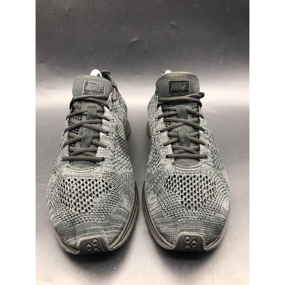 Nike Flyknit Racer Men's Size 10.5 Running Shoes Black 526628-009 - Picture 4 of 13